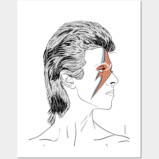 David Bowie - Halftone Black Posters and Art